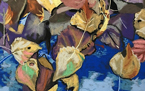 Autumn Leaves on Blue BYD Bonnet